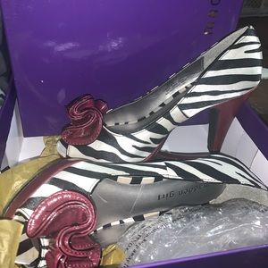 Red zebra heels